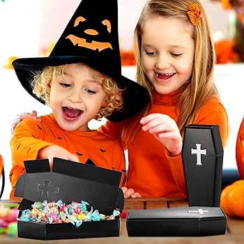 Amazon.co.jp: Yinder ハロウィン棺桶おやつボックス 24個パック